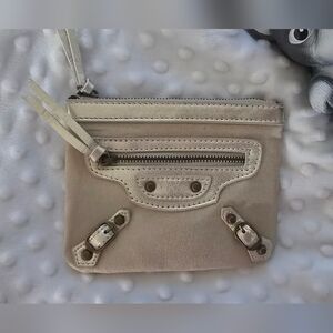 Balenciaga Gold Shimmering Leather Pouch